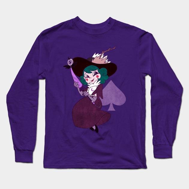 Spade Queen Long Sleeve T-Shirt by PixelYuu